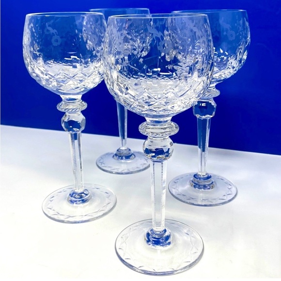 Rogaska Crystal Cut Balloon Gallia Wine
Hocks/Goblets Set of 4 Vintage RARE - Picture 4 of 17